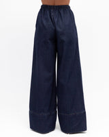 Stella Jeans - Elasticated Waist Wide Leg Jeans in Dark Denim