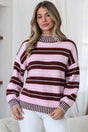 Model wearing Sylvan Jumper in Pink/Wine from Salty Crush