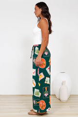 Tarin Pants - High Waisted Wide Leg Pants in Elora Print