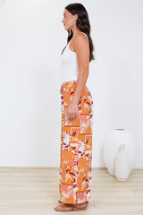 Tarin Pants - High Waisted Wide Leg Pants in Milla Muse Print