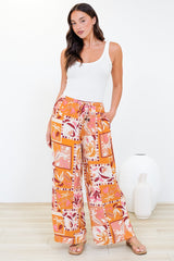 Tarin Pants - High Waisted Wide Leg Pants in Milla Muse Print