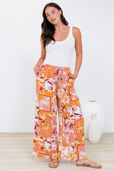 Tarin Pants - High Waisted Wide Leg Pants in Milla Muse Print
