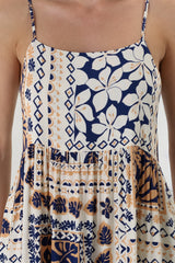 Tay Maxi Dress - Adjustable Spaghetti Strap Sun Dress in Alphy Print