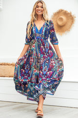 Jaase Tessa Rocco Maxi Dress Blue