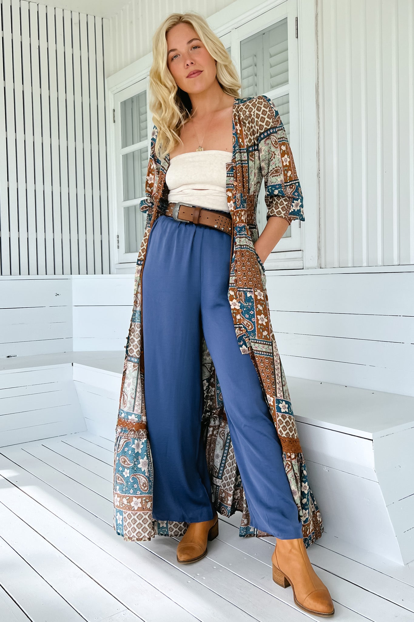 Shop New Jaase - Ettie Pants Blue | saltycrush.com – Salty Crush