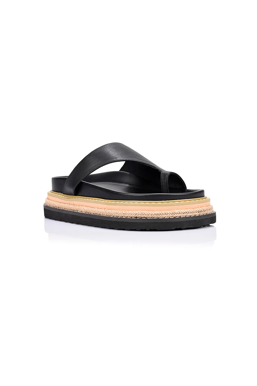 Thor Flatform Thongs in Black