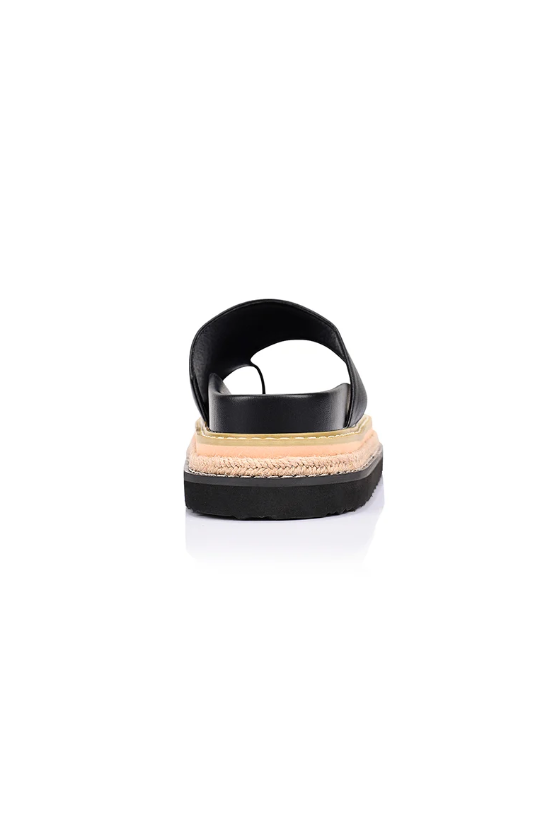 Thor Flatform Thongs in Black