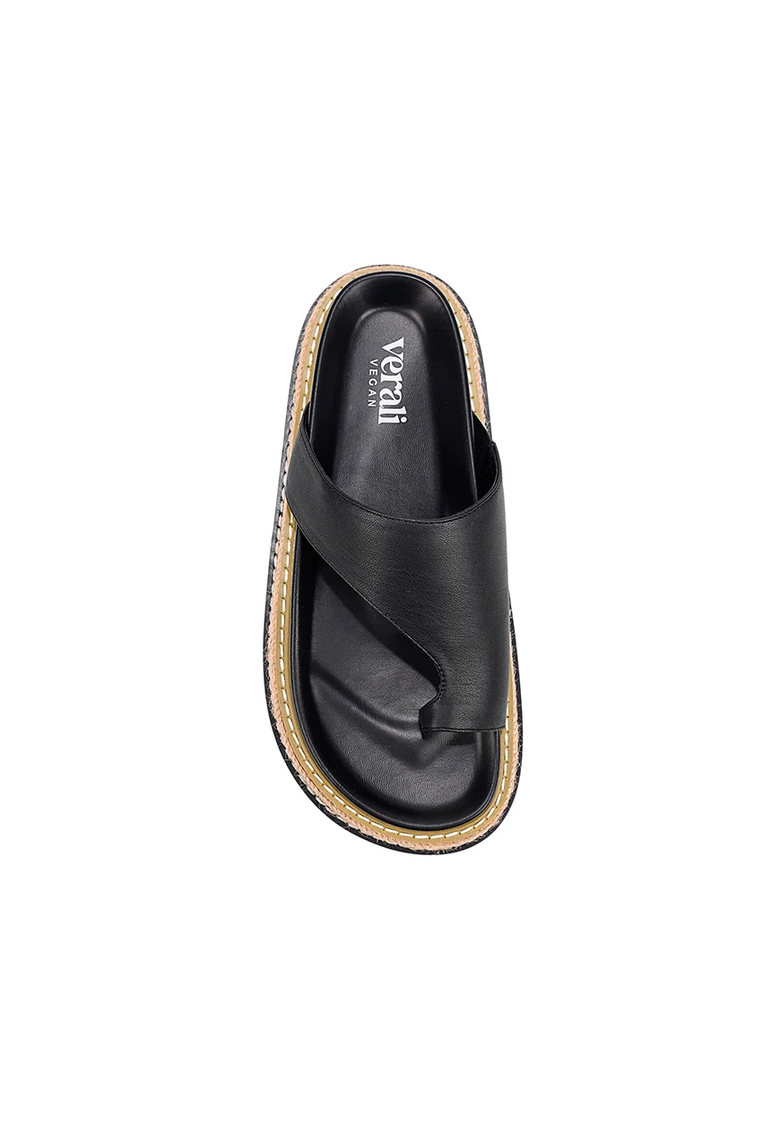 Thor Flatform Thongs in Black