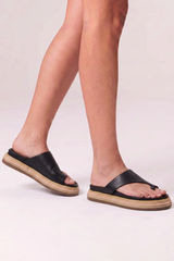 Thor Flatform Thongs in Black