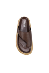 Thor Flatform Thongs in Chocolate Brown