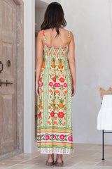 Tiff Maxi Dress - Adjustable Strap Sun Dress in Sunkissed Print