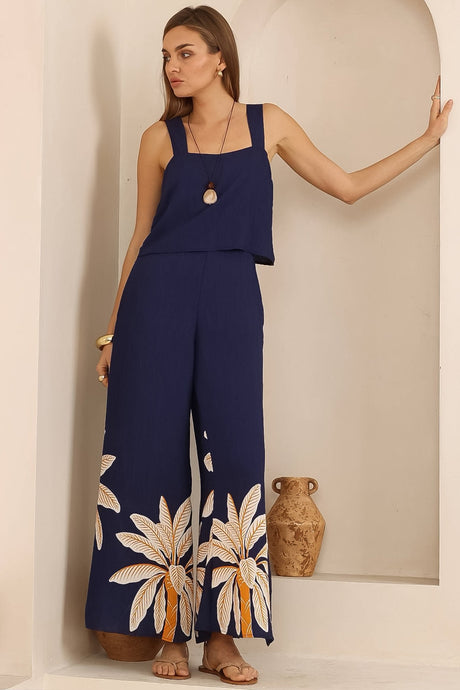 True Jumpsuit - Square Neckline Overall Jumpsuit in Raphael Print