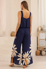 True Jumpsuit - Square Neckline Overall Jumpsuit in Raphael Print
