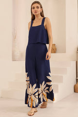 True Jumpsuit - Square Neckline Overall Jumpsuit in Raphael Print