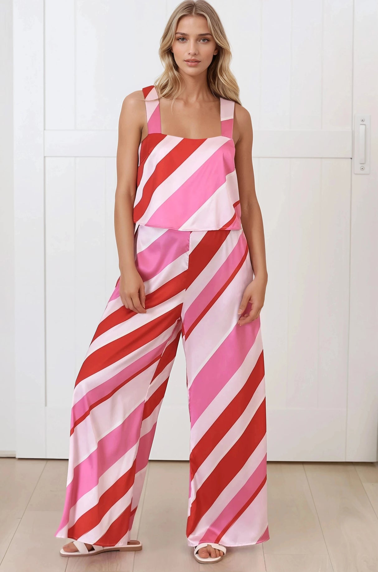 True Jumpsuit - Square Neckline Overall Jumpsuit in Vespa Print