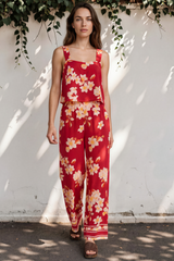 Model wearing True Jumpsuit in Varenna Print from Salty Crush
