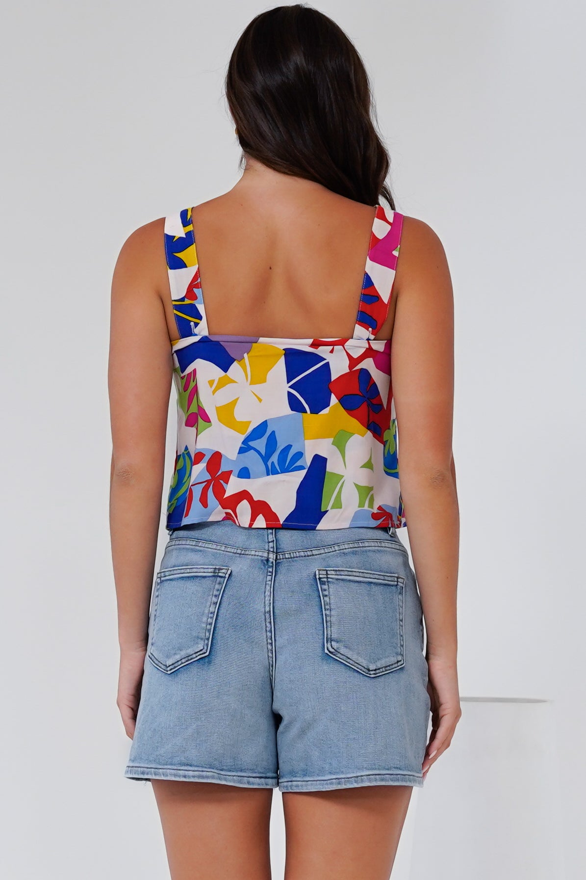 Umiko Cami - Thick Strap Boxy Cami in Betty Print