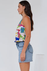 Umiko Cami - Thick Strap Boxy Cami in Betty Print