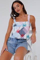 Umiko Cami - Thick Strap Boxy Cami in Frederika Print