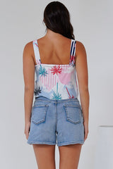 Umiko Cami - Thick Strap Boxy Cami in Frederika Print