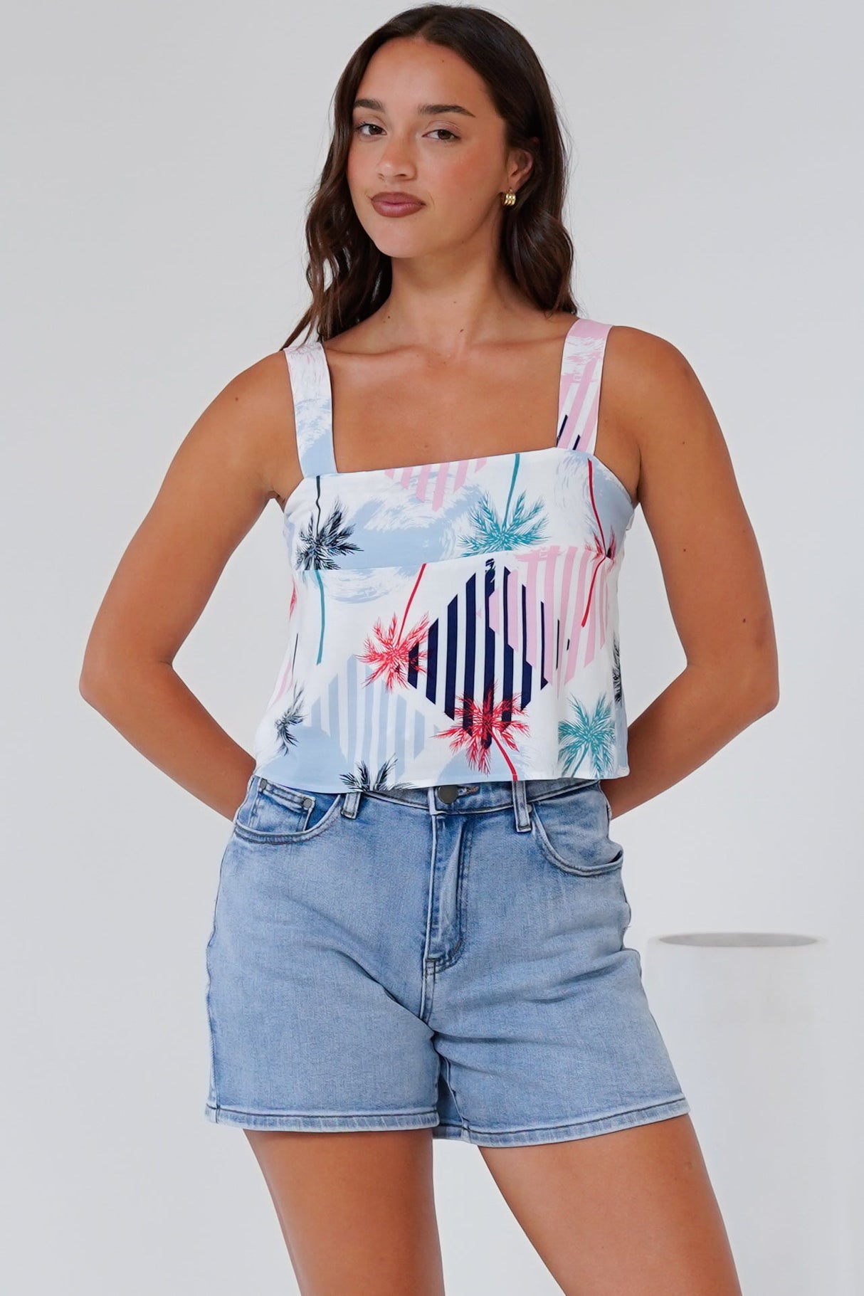Umiko Cami - Thick Strap Boxy Cami in Frederika Print