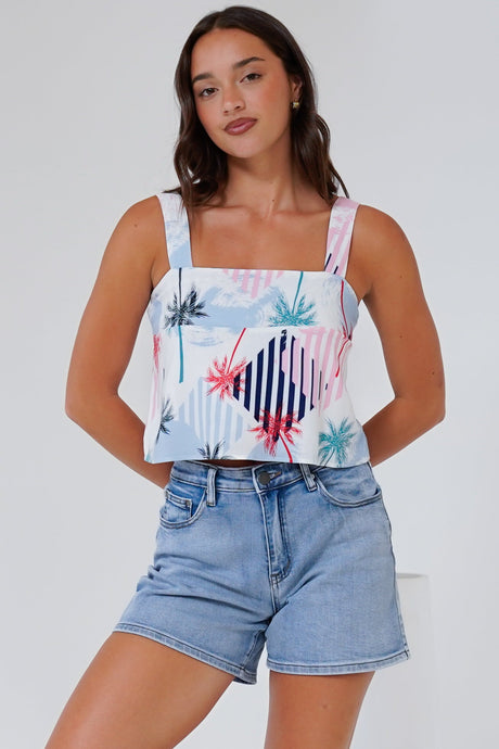 Umiko Cami - Thick Strap Boxy Cami in Frederika Print