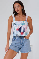 Umiko Cami - Thick Strap Boxy Cami in Frederika Print