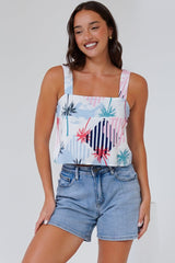 Umiko Cami - Thick Strap Boxy Cami in Frederika Print