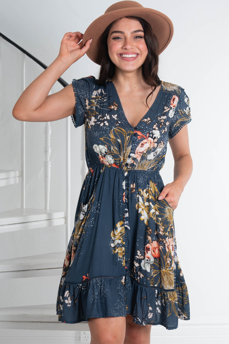 Jaase Indigo Mini Dress Navy