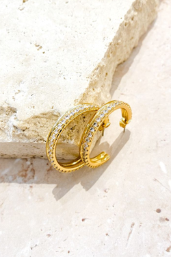 Keshi Diamonte Earrings - Gold