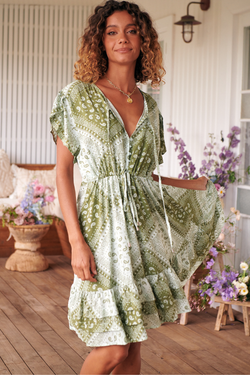 Faithful - Thyme Mini Dress