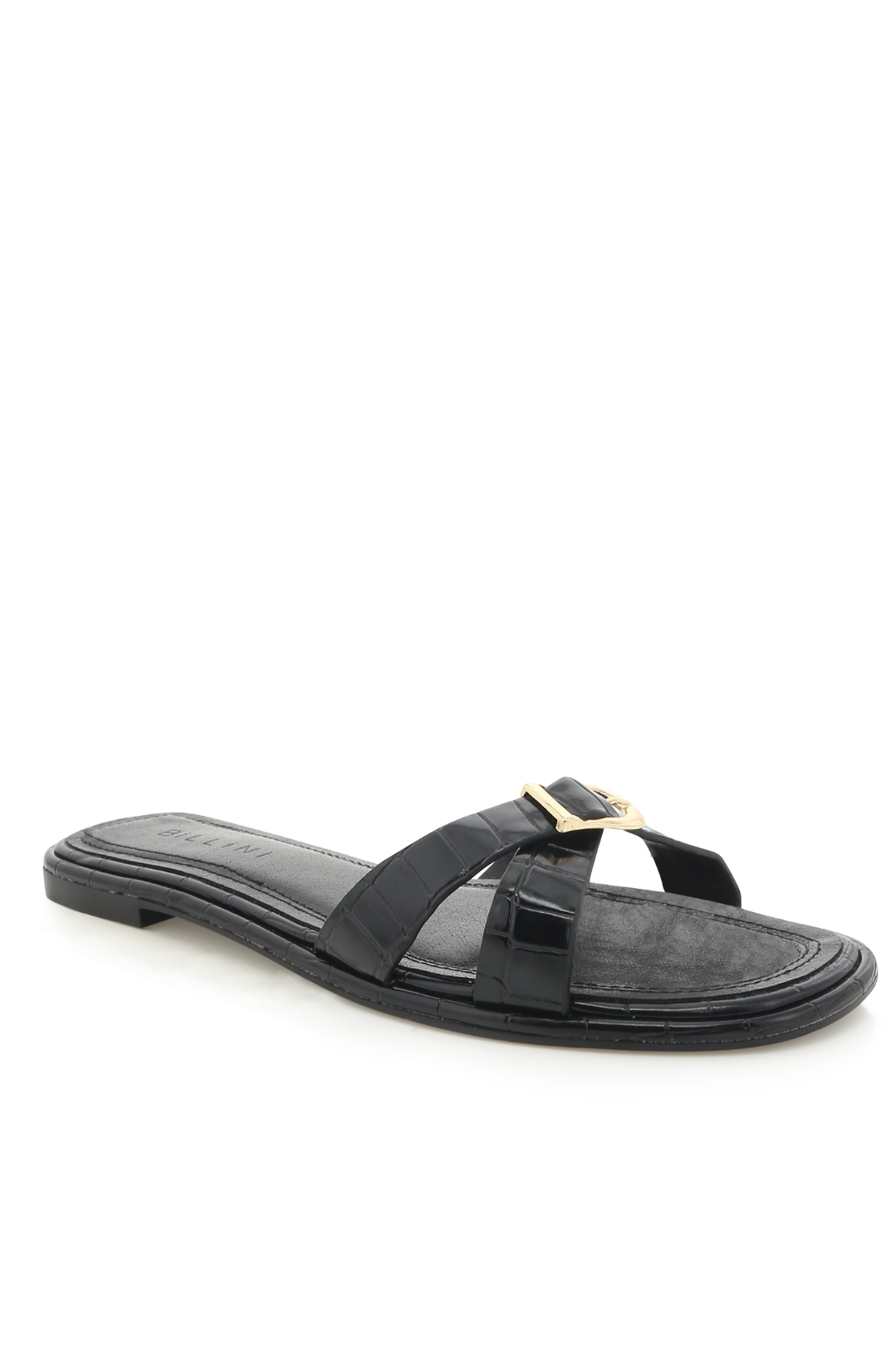 Perline Sandal - Black Croc