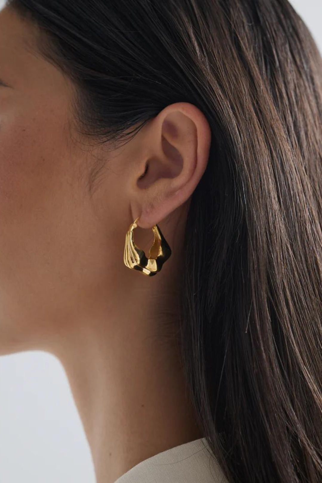 Harrison Plated Earrings - Gold