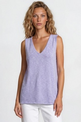 Model wearing Valerie Top in Blue from Salty Crush