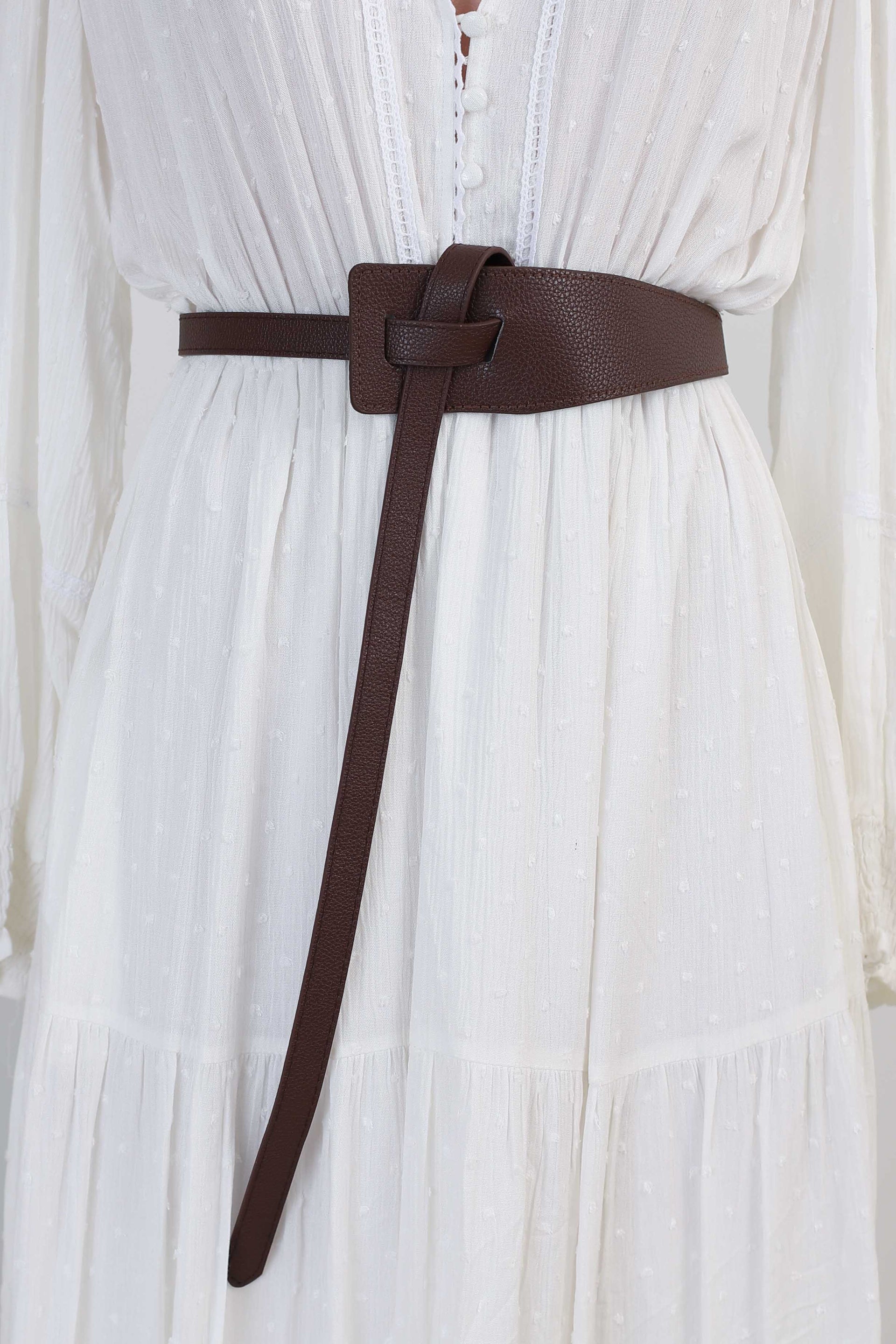 Vance Contemporary Adjustable Belt Coffee