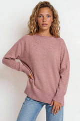 Model wearing Willow Jumper in Pink from Salty Crush