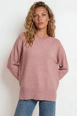 Model wearing Willow Jumper in Pink from Salty Crush