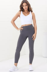 Axel Leggings - High Waisted Full Length Leggings in Dark Grey