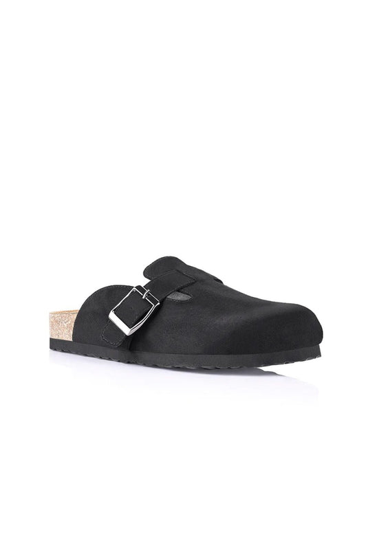 Xion Footbed Slides - Black Micro