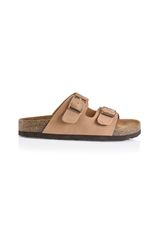 Xylo Footbed Slides in Biscuit Softee