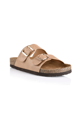 Xylo Footbed Slides in Biscuit Softee
