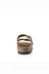 Xylo Footbed Slides - Taupe Micro