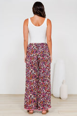 Zeolla Pants - High Waisted Wide Leg Pants in Zara Fields Print