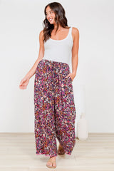 Zeolla Pants - High Waisted Wide Leg Pants in Zara Fields Print