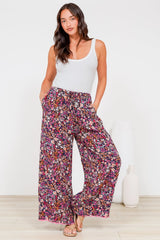 Zeolla Pants - High Waisted Wide Leg Pants in Zara Fields Print