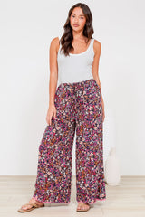 Zeolla Pants - High Waisted Wide Leg Pants in Zara Fields Print