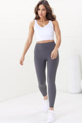 Axel Leggings - High Waisted Full Length Leggings in Dark Grey