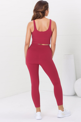 Axel Leggings - High Waisted Full Length Leggings in Magenta