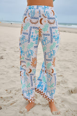 Jax Pants - High Waisted Straight Leg Pant in Rhodes Print