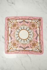Pink Chain Scarf - White Marble Portrait